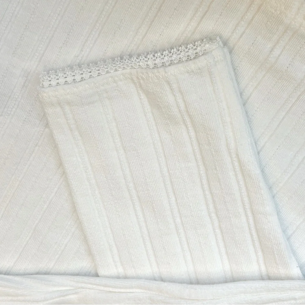 NWT J. Crew Ivory Pointelle Long-Sleeve T-Shirt, Small - Picture 12 of 14